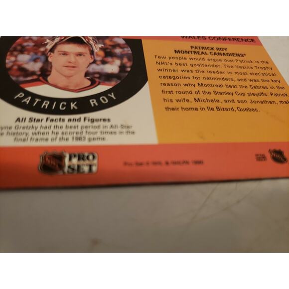 Patrick Roy 1990-1991 Pro Set #359 - All Star Game - Montreal Canadiens - Picture 4 of 4